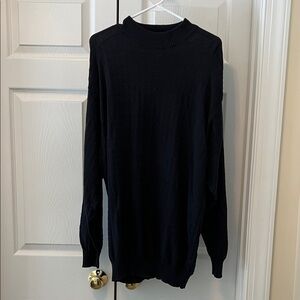 Raffi Dark Knit Mock Turtleneck Sweater